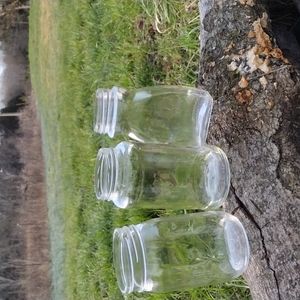 Clear glass jars set of (3)